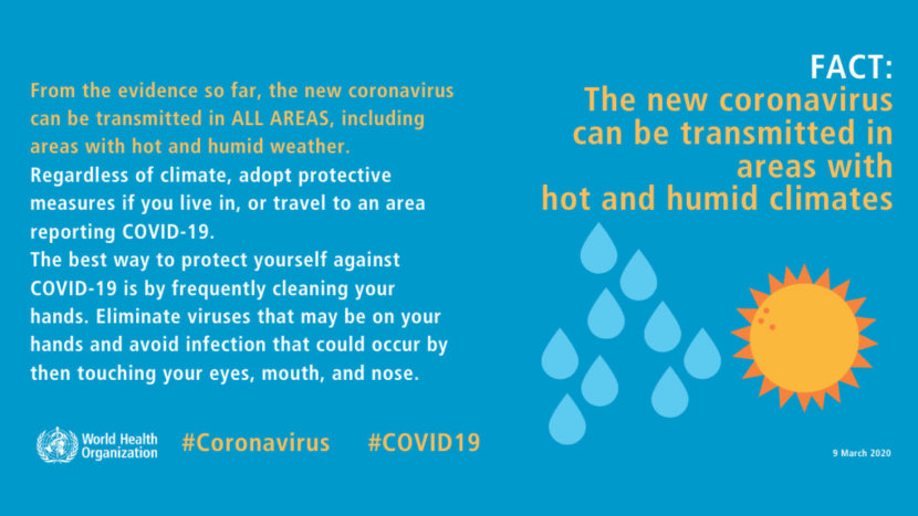 Prve indikacije pokazuju da se koronavirus može prenijeti u vrućim i vlažnim klimama.
